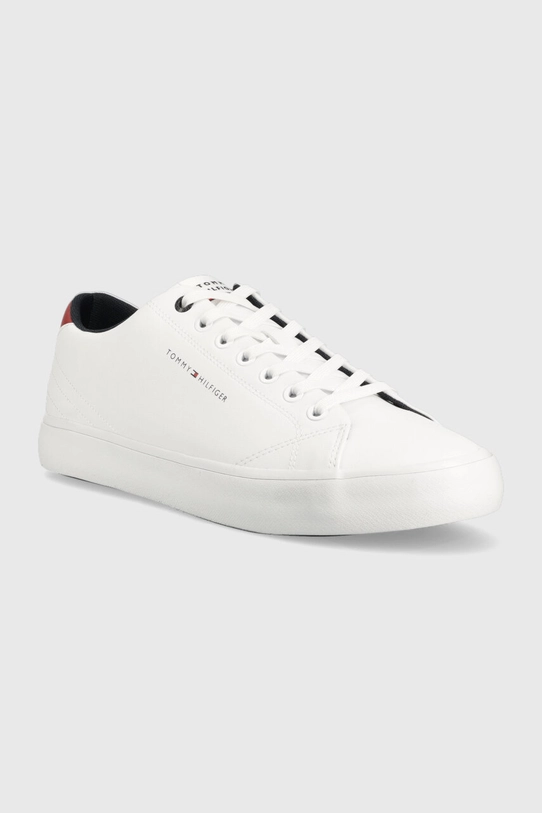 Tommy Hilfiger sneakersy skórzane TH HI VULC CORE LOW FM0FM04687 biały AW23