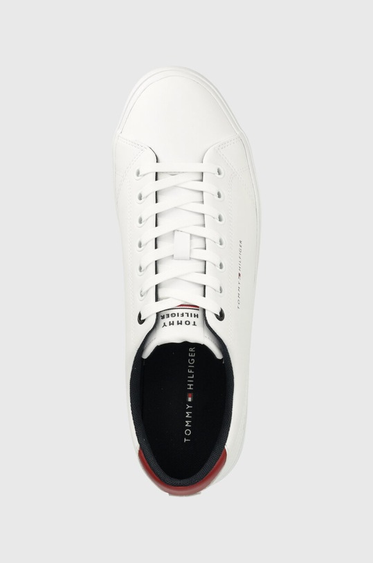 Tommy Hilfiger sneakersy skórzane TH HI VULC CORE LOW biały FM0FM04687