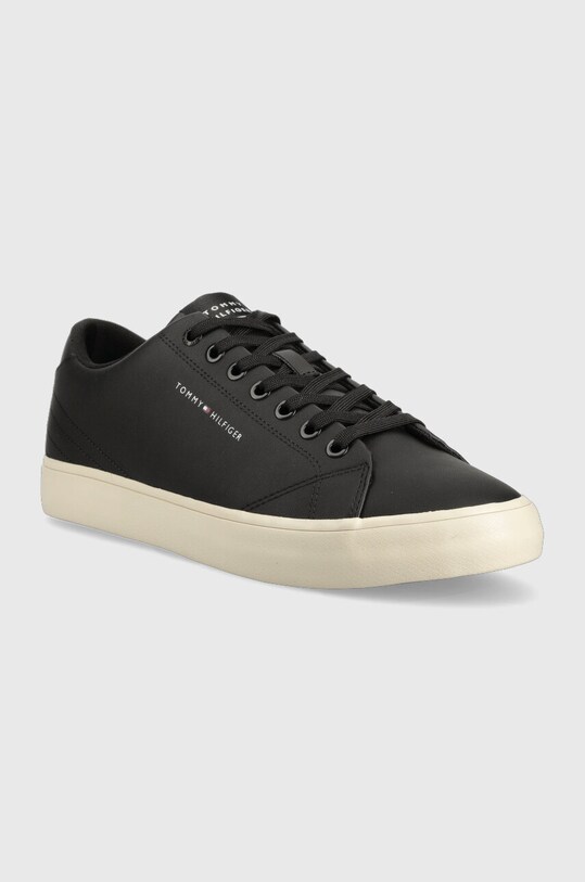 Tommy Hilfiger sneakersy skórzane TH HI VULC CORE LOW FM0FM04687 czarny AW23