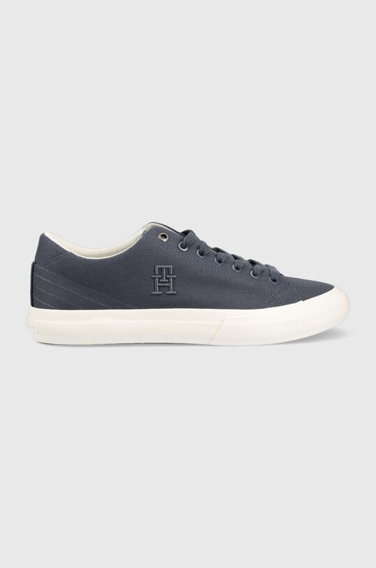 Tenisice Tommy Hilfiger TH HI VULC STREET LOW tekstil mornarsko plava FM0FM04688