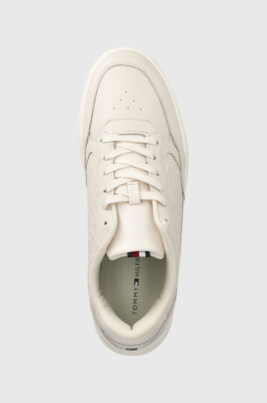 Tommy Hilfiger sneakers din piele ELEVATED CUPSOLE MONO DETAIL bej FM0FM04698
