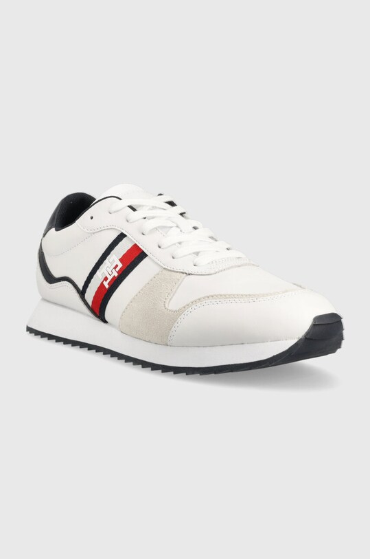 Δερμάτινα αθλητικά παπούτσια Tommy Hilfiger RUNNER EVO LEATHER FM0FM04714 λευκό AW23