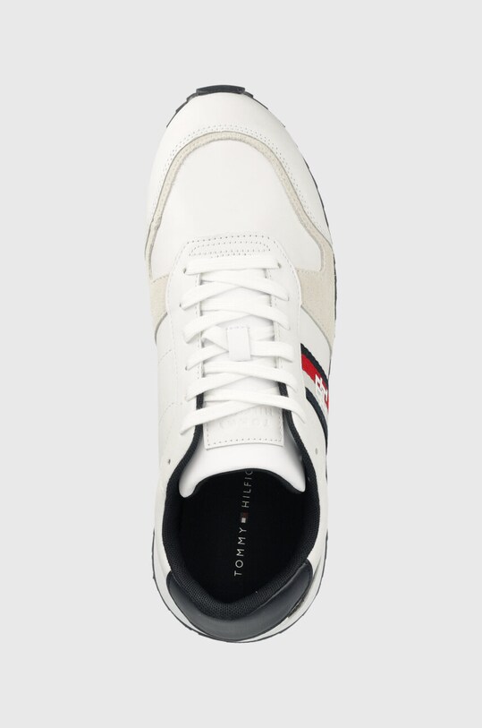 Δερμάτινα αθλητικά παπούτσια Tommy Hilfiger RUNNER EVO LEATHER λευκό FM0FM04714