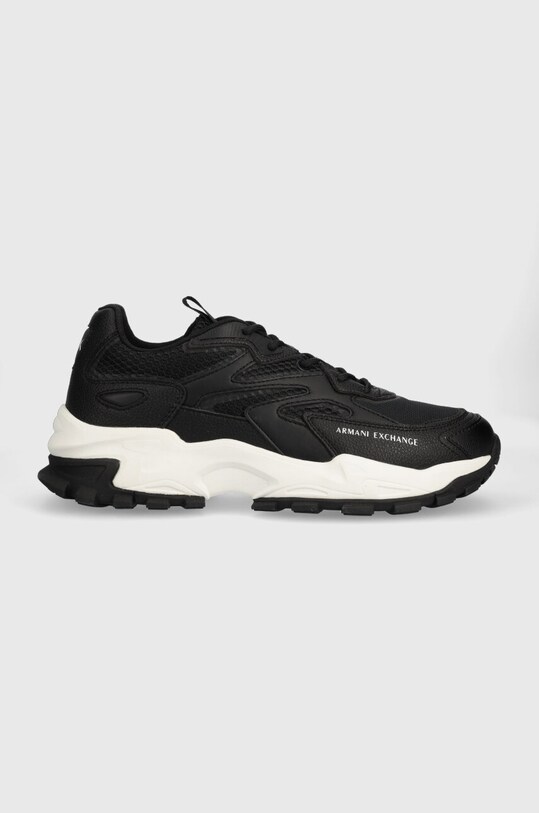 Armani Exchange sneakersy imitacja skóry licowej czarny XUX159.XV642.N814