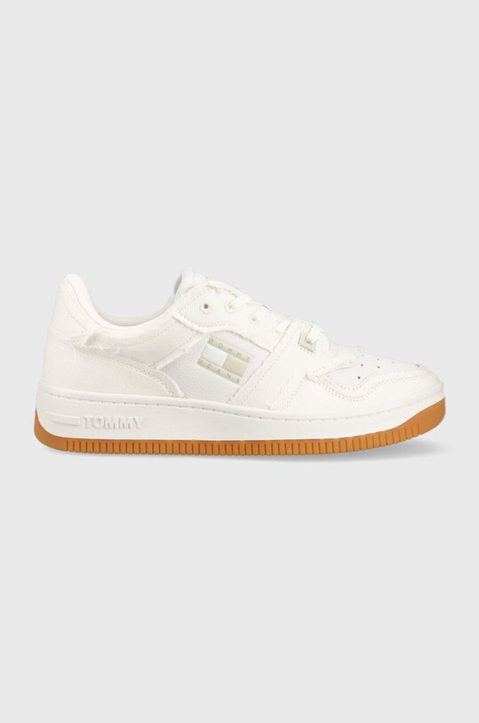 Sneakers boty Tommy Jeans TJM BASKET DENIM textilní bílá EM0EM01200
