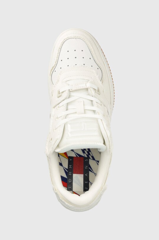 Sneakers boty Tommy Jeans TJM BASKET DENIM bílá EM0EM01200