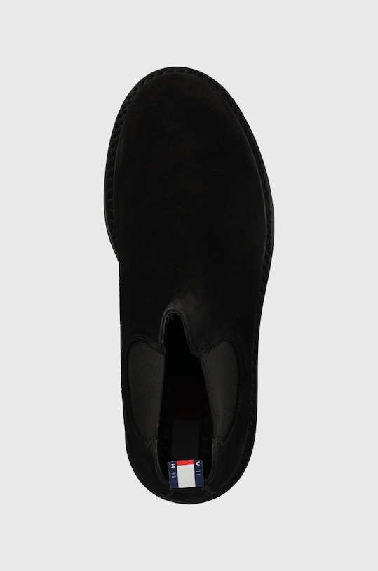 Tommy Jeans botine din piele intoarsa TJM CHELSEA HIGH BOOT negru EM0EM01205