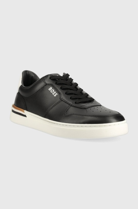 Кожаные кроссовки BOSS Clint 50498894.001 чёрный AW24