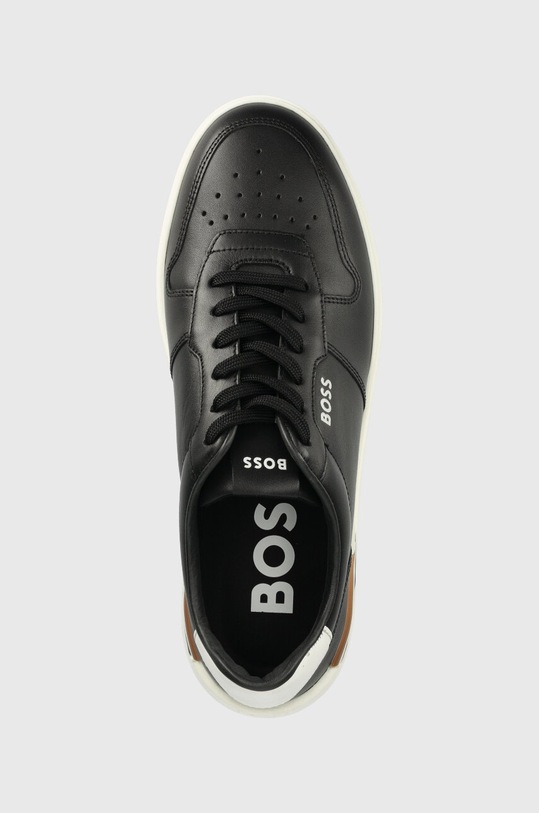 Кожаные кроссовки BOSS Clint чёрный 50498894.001