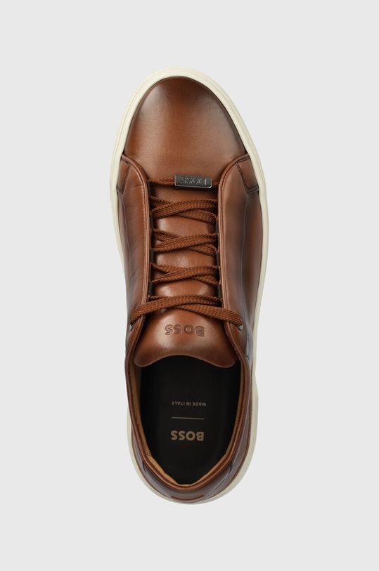 Kožené tenisky BOSS Gary hnedá 50499921.214