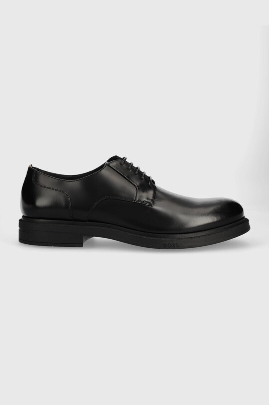 BOSS scarpe in pelle Saul pelle fiore nero 50496010.001