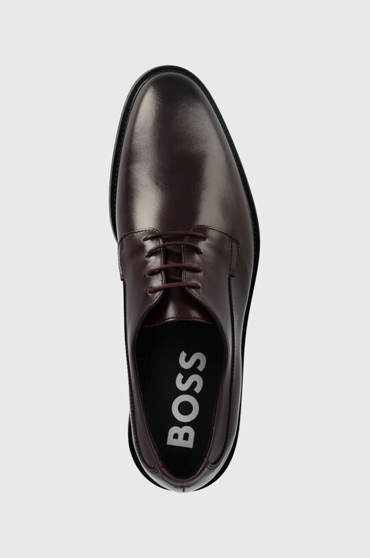BOSS półbuty skórzane Larry-L bordowy 50497778.601