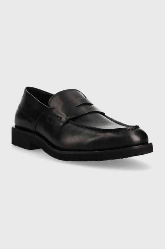 BOSS mokasyny skórzane Baird 50497853.001 czarny AW23