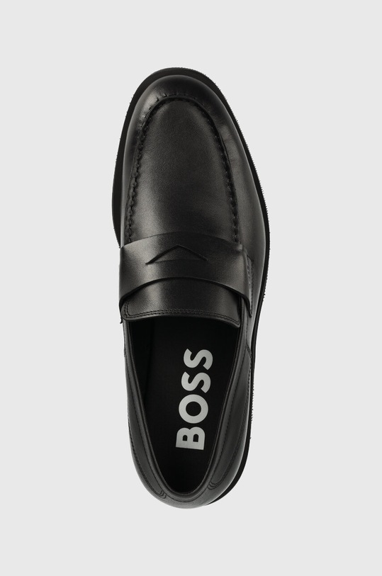 Кожаные мокасины BOSS Baird чёрный 50497853.001