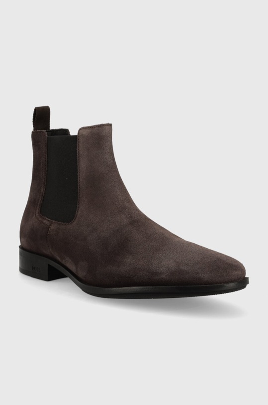 BOSS botine din piele intoarsa Colby 50498482.021 maro AW23