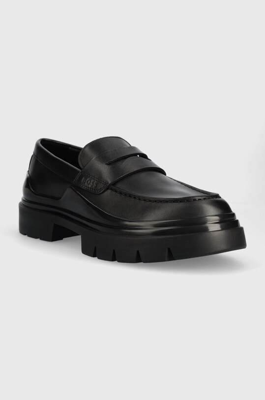 BOSS półbuty skórzane Chanan 50498698.001 czarny AW23