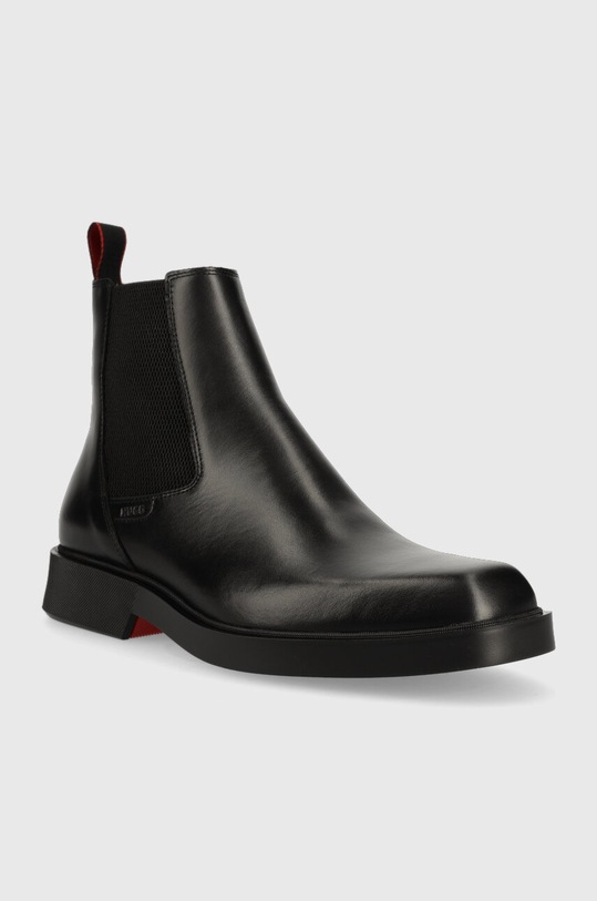 HUGO sztyblety skórzane Iker 50500436.001 czarny AW23