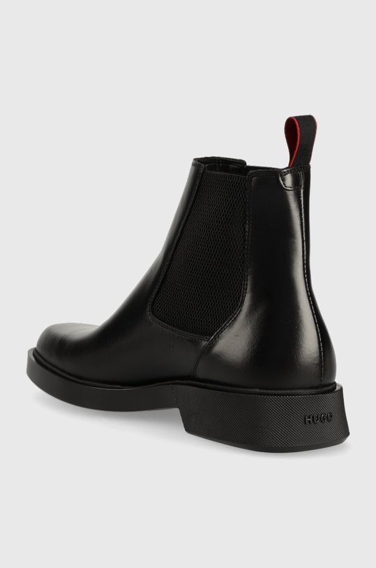 Obuwie HUGO sztyblety skórzane Iker 50500436.001 czarny