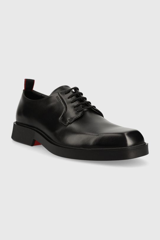 HUGO półbuty skórzane Iker 50503649.001 czarny AW23