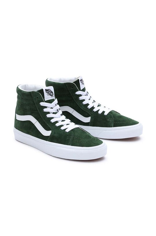 Vans trampki zamszowe SK8-Hi VN0007NSBXU1 zielony AW23