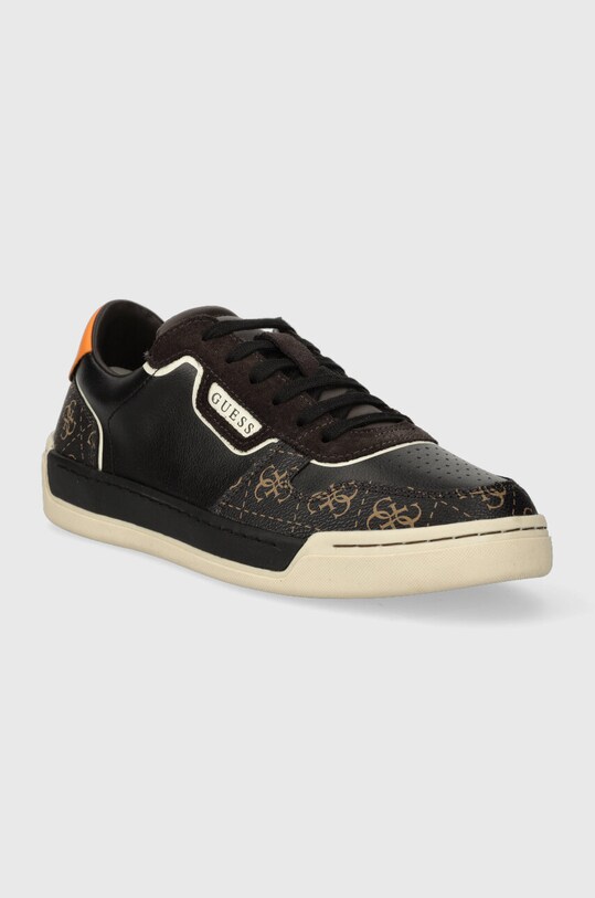 Guess sneakersy skórzane STRAVE VINTAGE FM7SRG.FAB12.BBROC czarny AW23