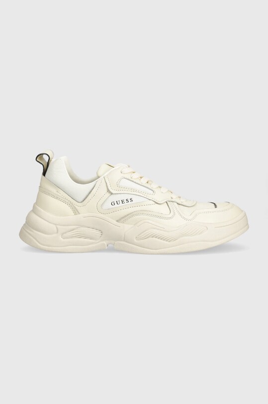 Guess sneakersy BASSANO imitacja skóry licowej beżowy FM5BSN.LEA12.IVORY
