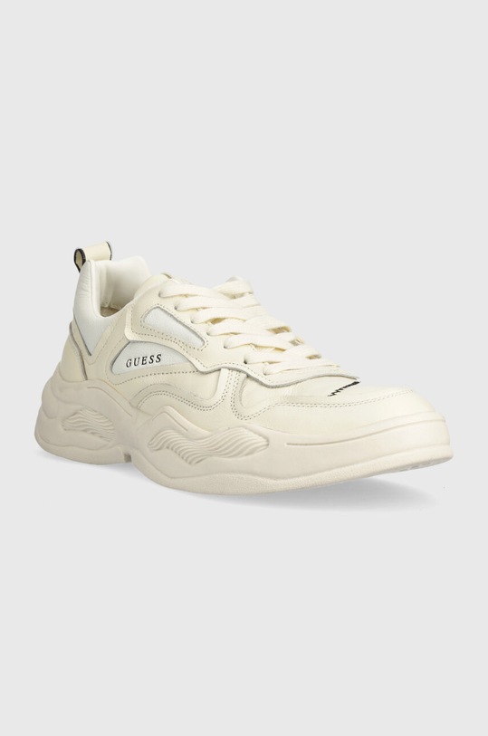 Guess sneakersy BASSANO FM5BSN.LEA12.IVORY beżowy AW23