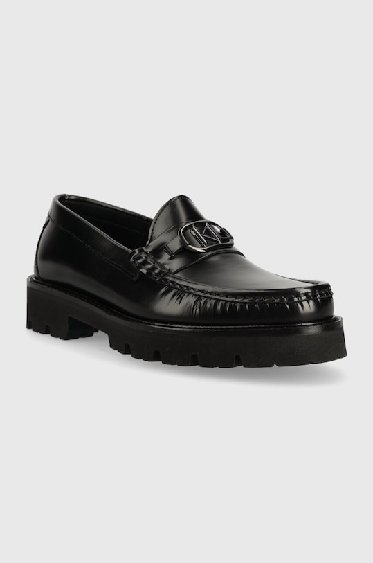Karl Lagerfeld mokasyny skórzane MOKASSINO LUG KL KL13521.000 czarny AW23