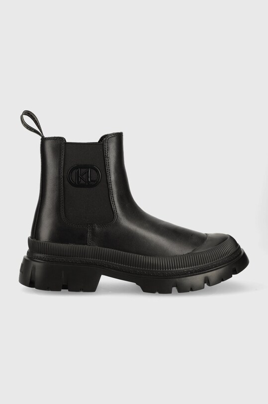 Шкіряні черевики Karl Lagerfeld TREKKA MENS лицьова шкіра чорний KL25243.000