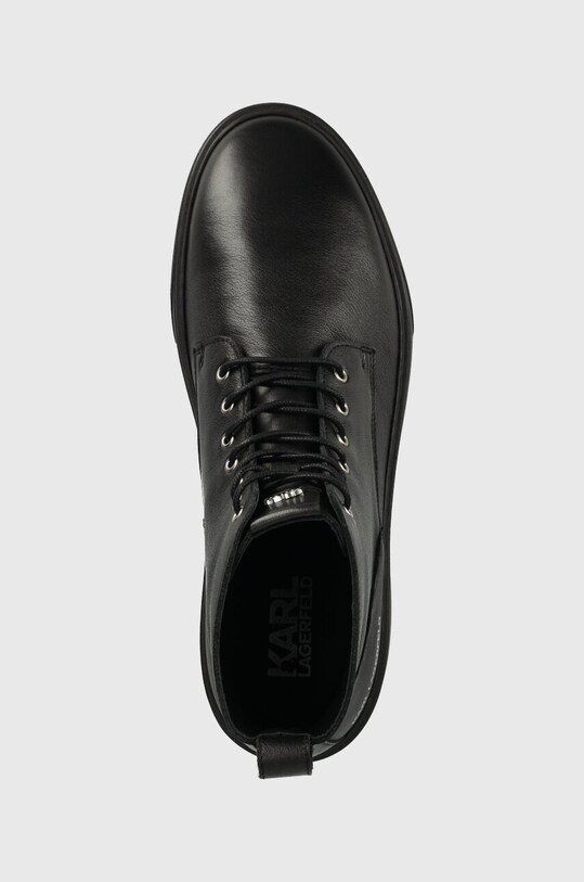 Кожени обувки Karl Lagerfeld FLINT черен KL53350.000