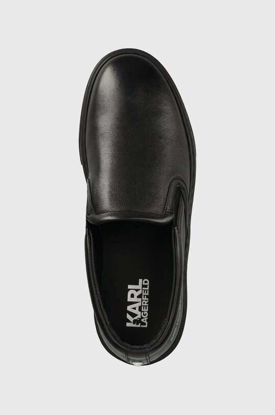 Karl Lagerfeld tenisówki skórzane FLINT czarny KL53310.000