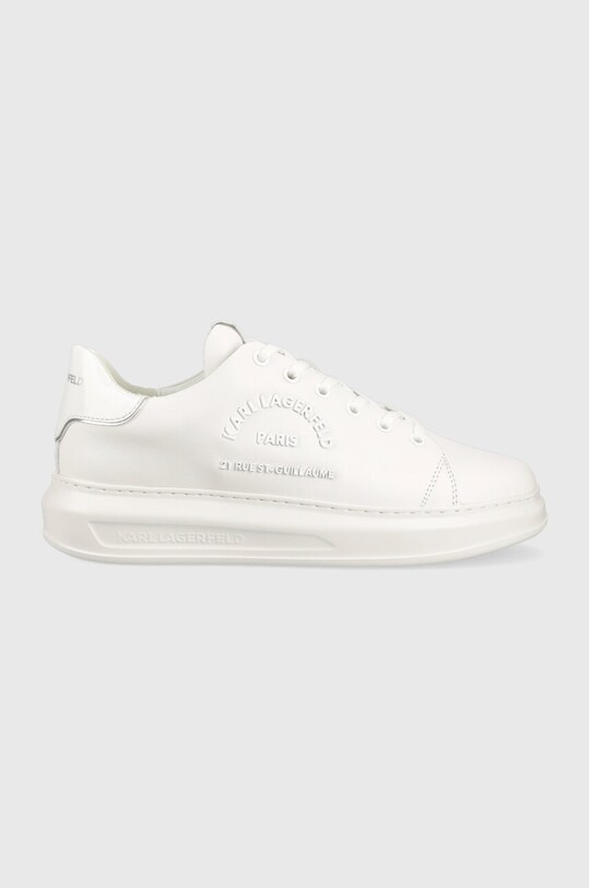 Karl Lagerfeld sneakers din piele KAPRI MENS mic de statură alb KL52539.01W