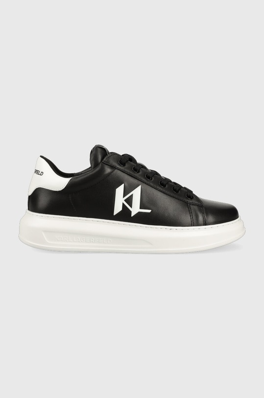 Karl Lagerfeld sneakersy skórzane KAPRI MENS Planet friendly czarny KL52515A.000