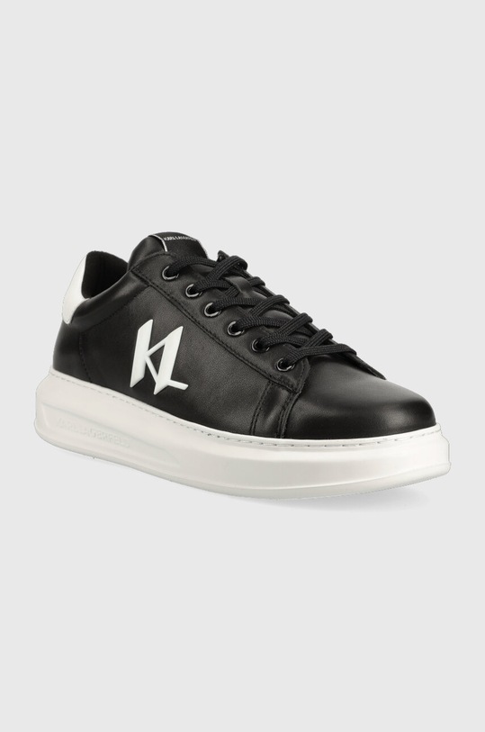 Karl Lagerfeld sneakersy skórzane KAPRI MENS KL52515A.000 czarny AW23