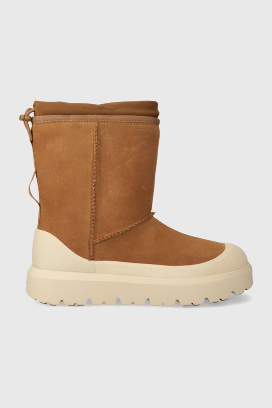 Замшевые сапоги UGG Classic Short Weather Hybrid с утеплением коричневый 1143992.CWTC