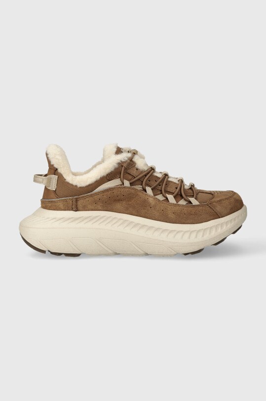 Σουέτ αθλητικά παπούτσια UGG Ca805 V2 Remix Heritage δέρμα σαμουά καφέ 1145350.CHE