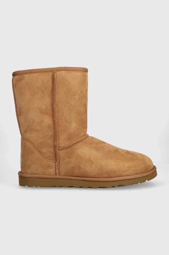 UGG śniegowce zamszowe Classic Short ocieplane brązowy 5800.CHE