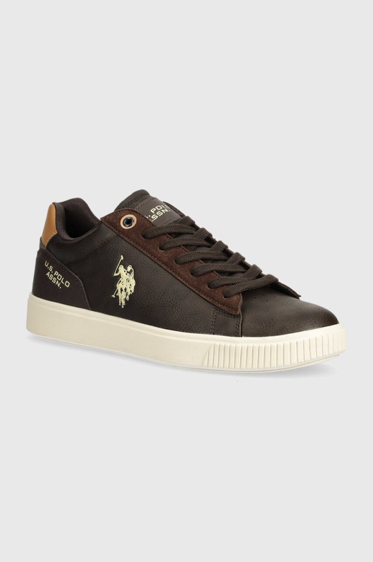 Кросівки U.S. Polo Assn. TYMES імітація лицьової шкіри коричневий TYMES006M.CYN1