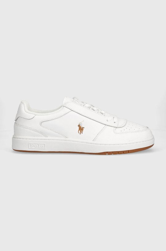 Polo Ralph Lauren sneakersy skórzane Hanford tekstylny brązowy 809877610004.270