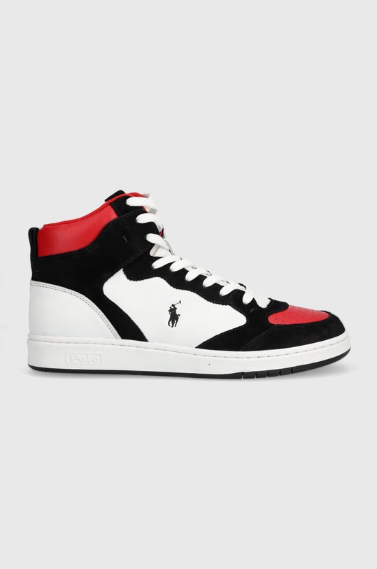 Δερμάτινα αθλητικά παπούτσια Polo Ralph Lauren Polo Crt Hgh υφασμάτινο μαύρο 809913454003.001