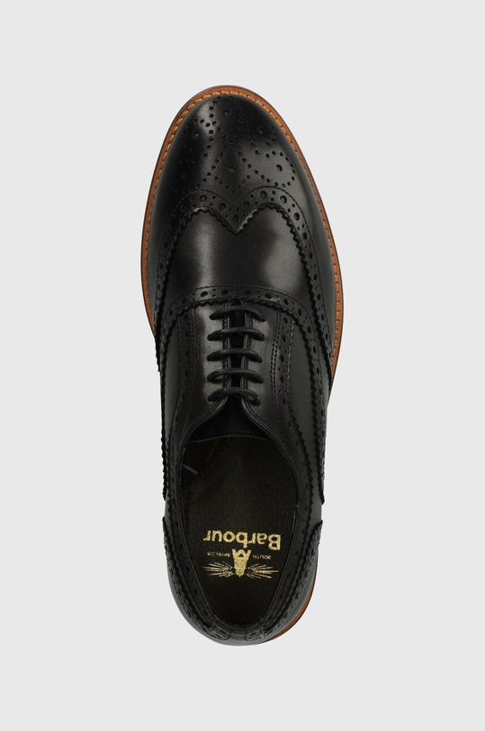 Barbour półbuty skórzane Isham czarny MFO0693BK71
