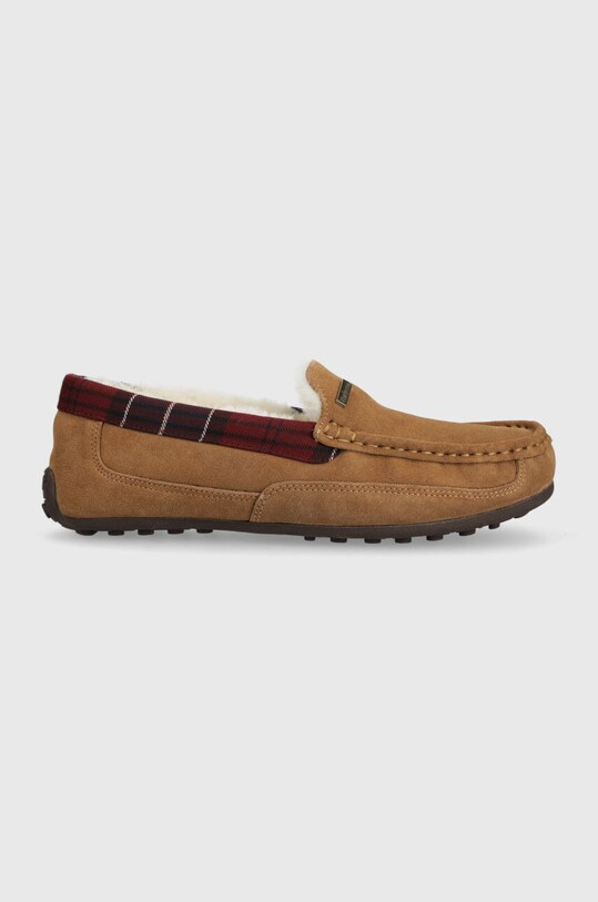 Замшеві тапочки Barbour Martin одяг для дому коричневий MSL0021BE51