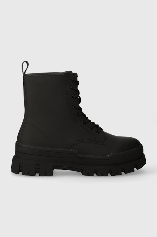 Členkové topánky Guess CESENA usňová koža čierna FM8CEN.LEA12.BLACK