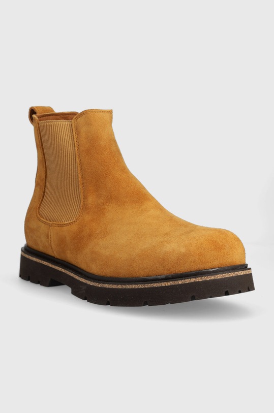 Birkenstock pantofi de piele întoarsă 1025745 1025745 maro AW23