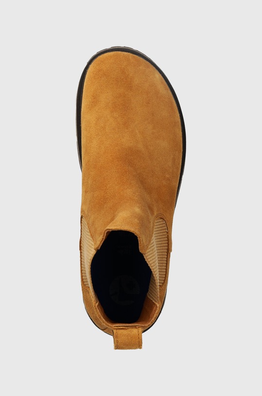 Birkenstock pantofi de piele întoarsă 1025745 maro 1025745
