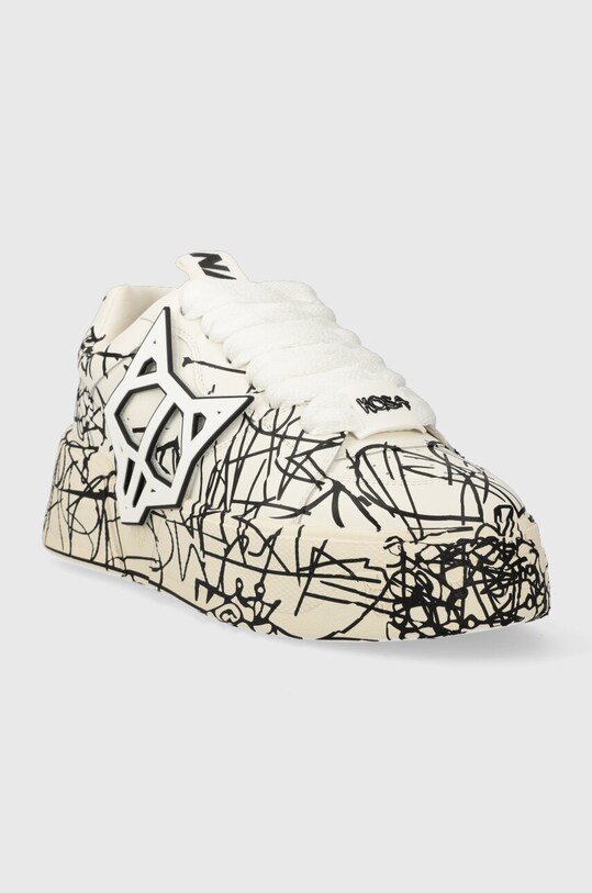 Naked Wolfe sneakersy skórzane Kosa Kosa.Black.Scribble biały AW23