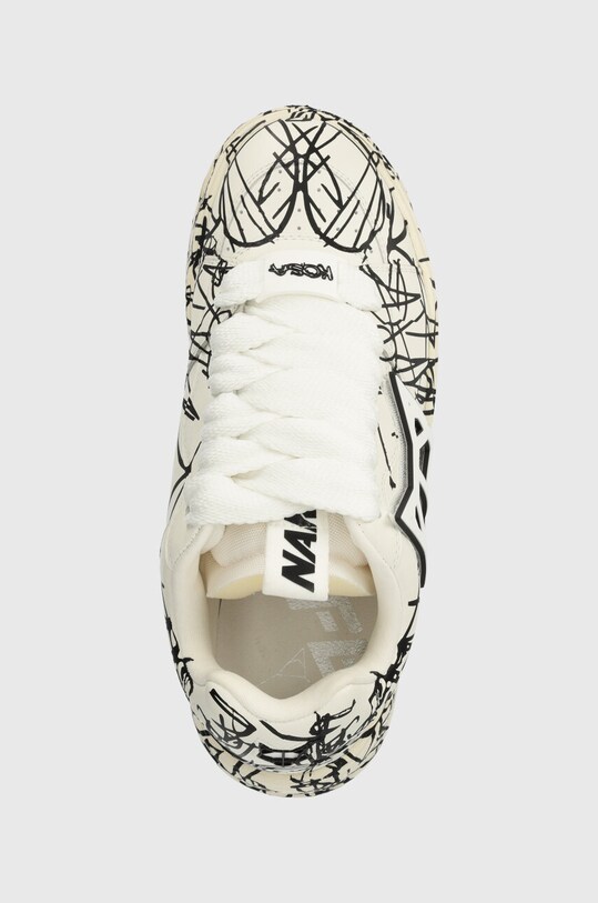 Naked Wolfe sneakersy skórzane Kosa biały Kosa.Black.Scribble
