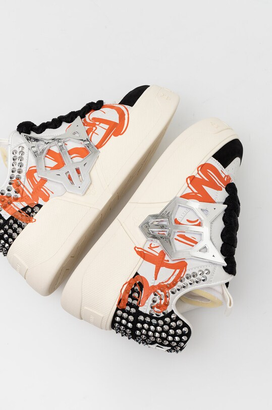 Obuwie Naked Wolfe sneakersy Kosa Kosa.Graffiti.BlkWht beżowy