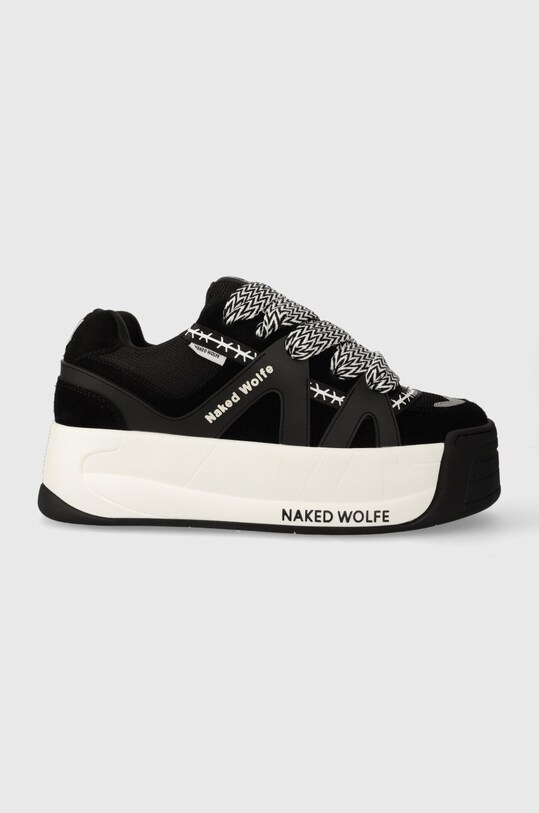 Tenisky Naked Wolfe Slide semišová kůže černá Slide.Black
