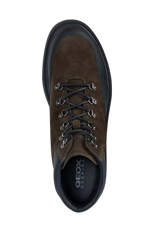 Kožené členkové topánky Geox U LAGORAI + GRIP B U36G0B.00023.C3009 zelená